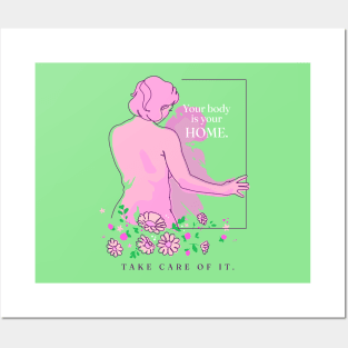 girl body motivational quote Posters and Art